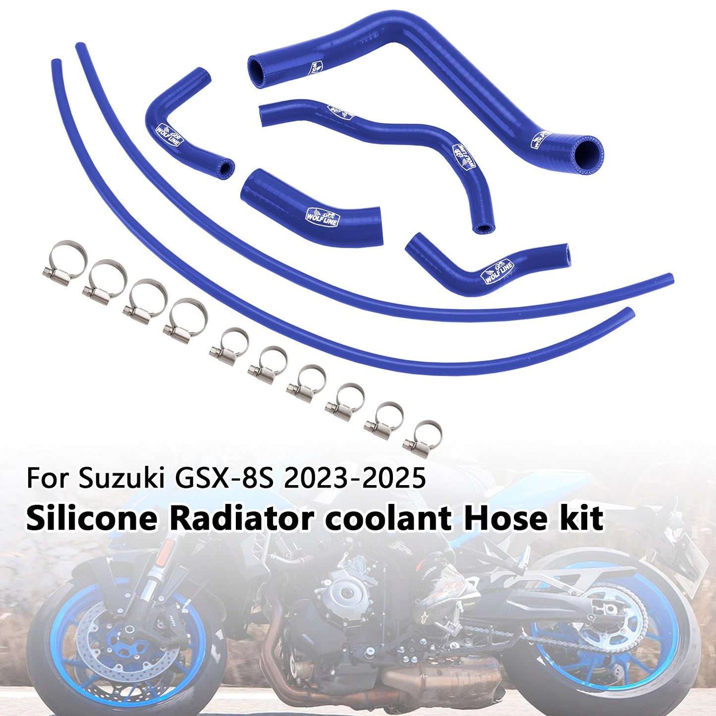 Tubo flessibile del liquido di raffreddamento del radiatore in silicone Suzuki GSX-8S 2023-2025