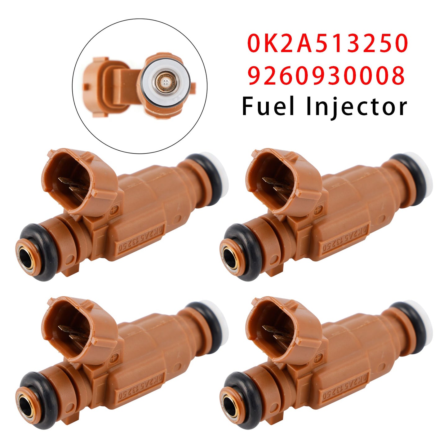4 pezzi iniettori carburante per Kia Spectra Sephia 98-04 L4 1.8L 0K2A513250 9260930008