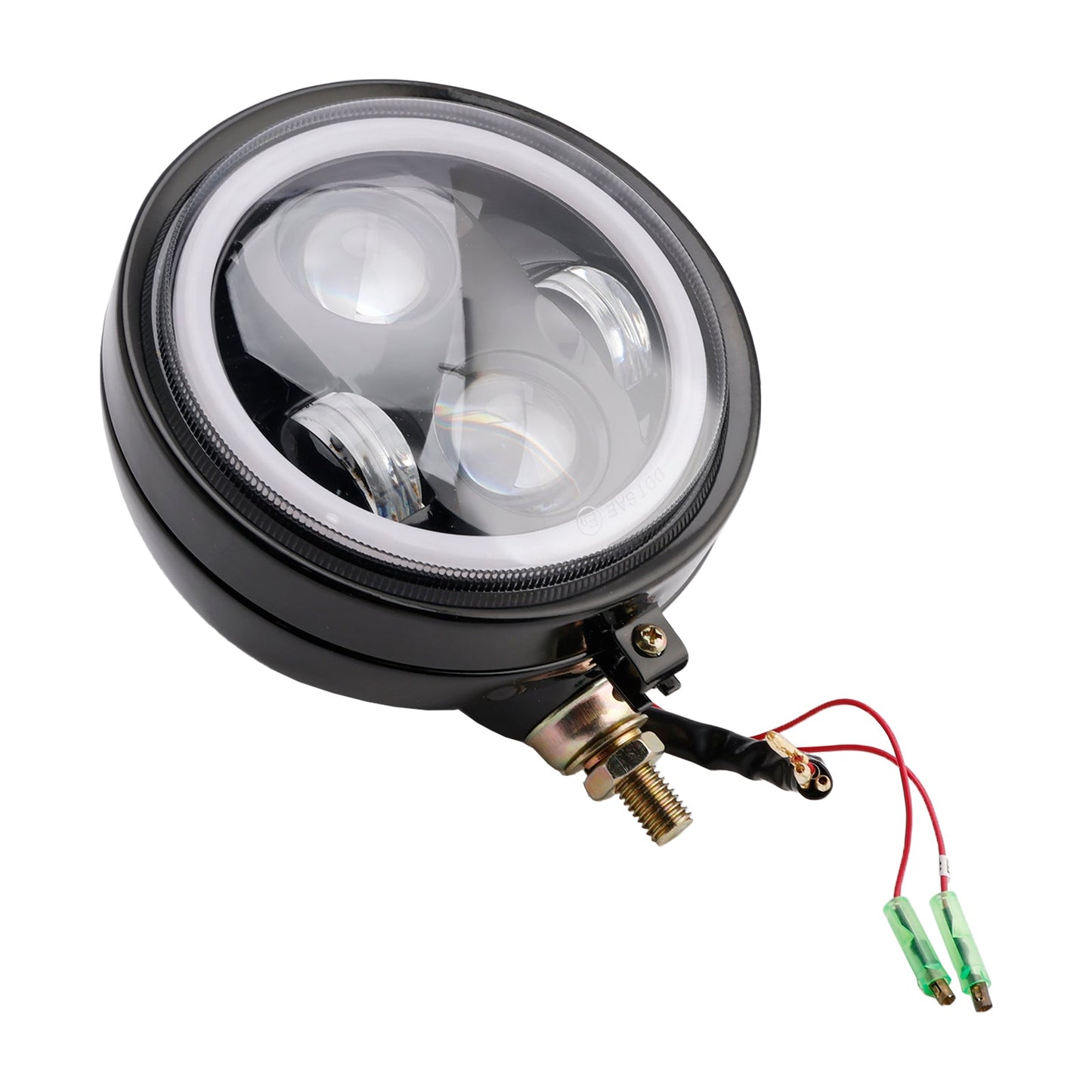 Faro anteriore da 5,75"" con faretto universale a 4 lampadine, adatto per motociclette