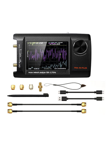 Analizzatore di rete vettoriale portatile NanoVNA Plus da 4 pollici aggiornato da 50 kHz a 2,7 GHz