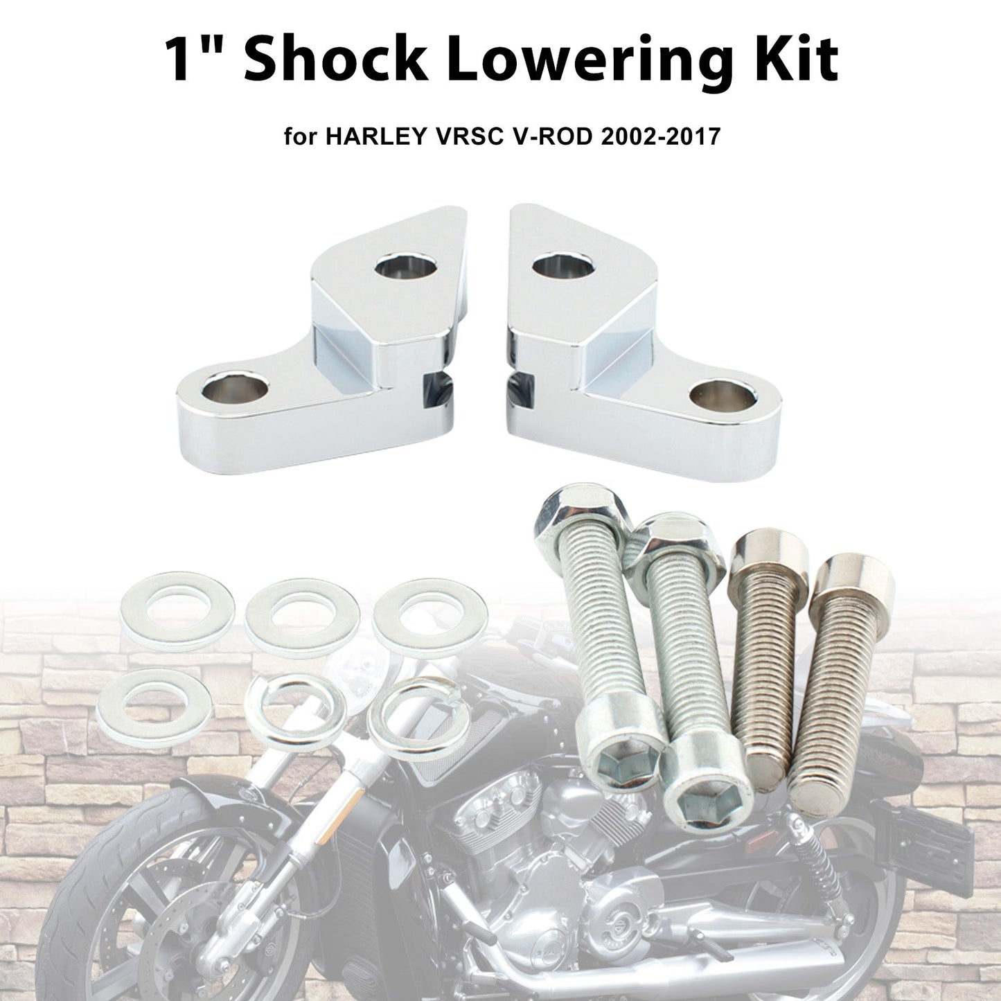 Kit di abbassamento ammortizzatori da 1"" per HARLEY VRSC V-ROD 2007-2017