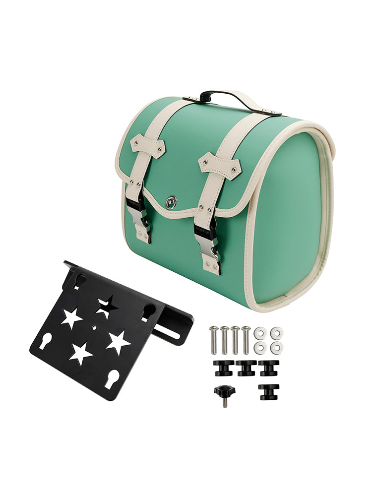 Borsa laterale porta attrezzi, kit di valigie a sgancio rapido, colore verde, per cruiser, adventure cafe.