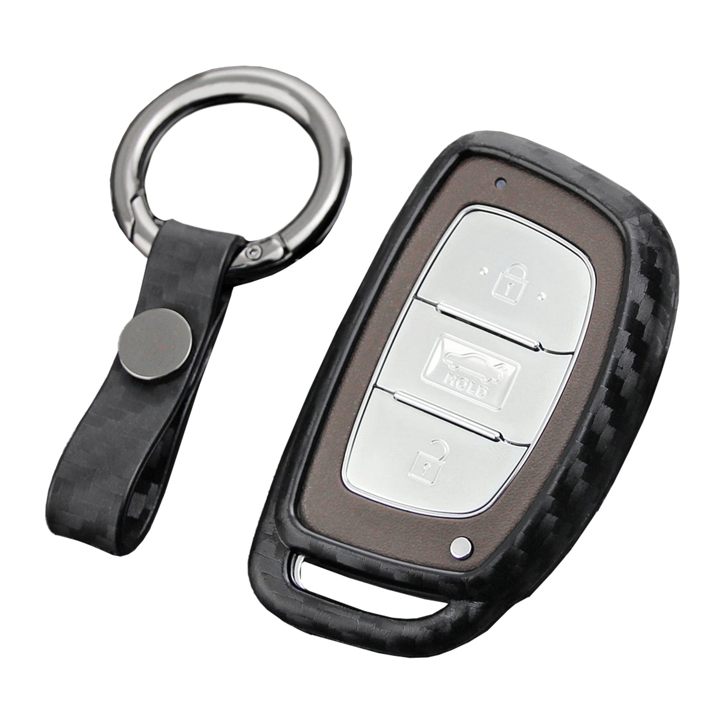 Custodia in similpelle e silicone per chiave auto con fibbia per Hyundai