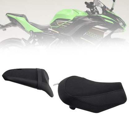 Kit cuscini passeggero anteriore e posteriore Raider neri per Kawasaki Ninja 650 Z650 2017-2025