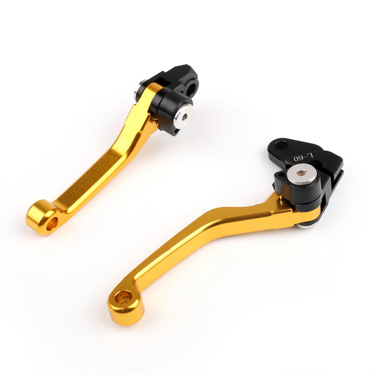 Set Leve Freno e Frizione a Perno Regolabili per Suzuki RM85 05-13 Oro
