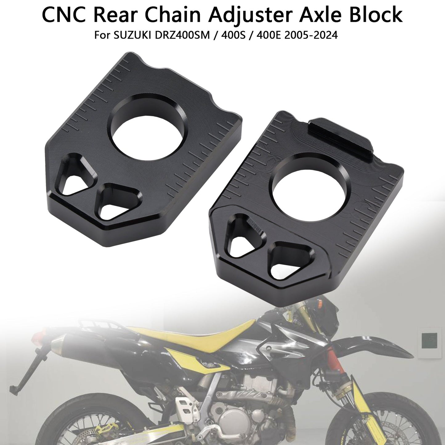 Blocco asse tendicatena posteriore CNC SUZUKI DRZ400SM 400S 400E 2005-2024