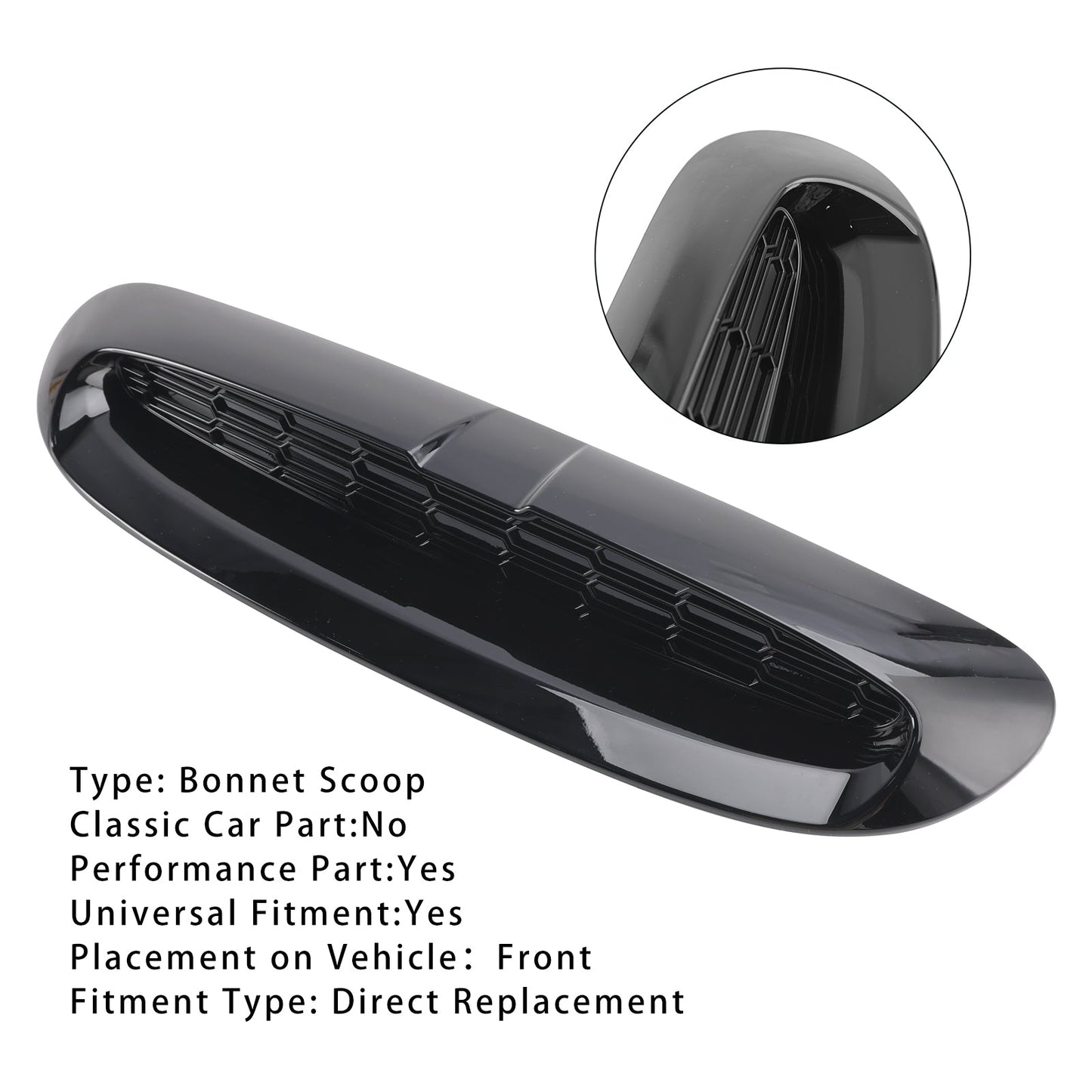MINI Cooper S/JCW F54 F55 F56 F57 Presa d'aria per cofano motore nera lucida