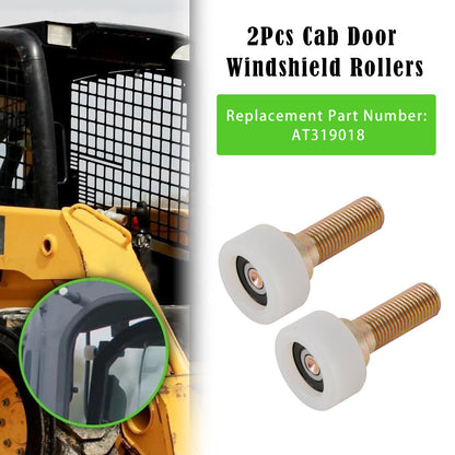 2 rulli per sportello cabina AT319018 compatibili con John Deere Skid Steer 240 250 260 270
