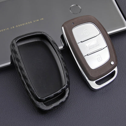 Custodia in similpelle e silicone per chiave auto con fibbia per Hyundai
