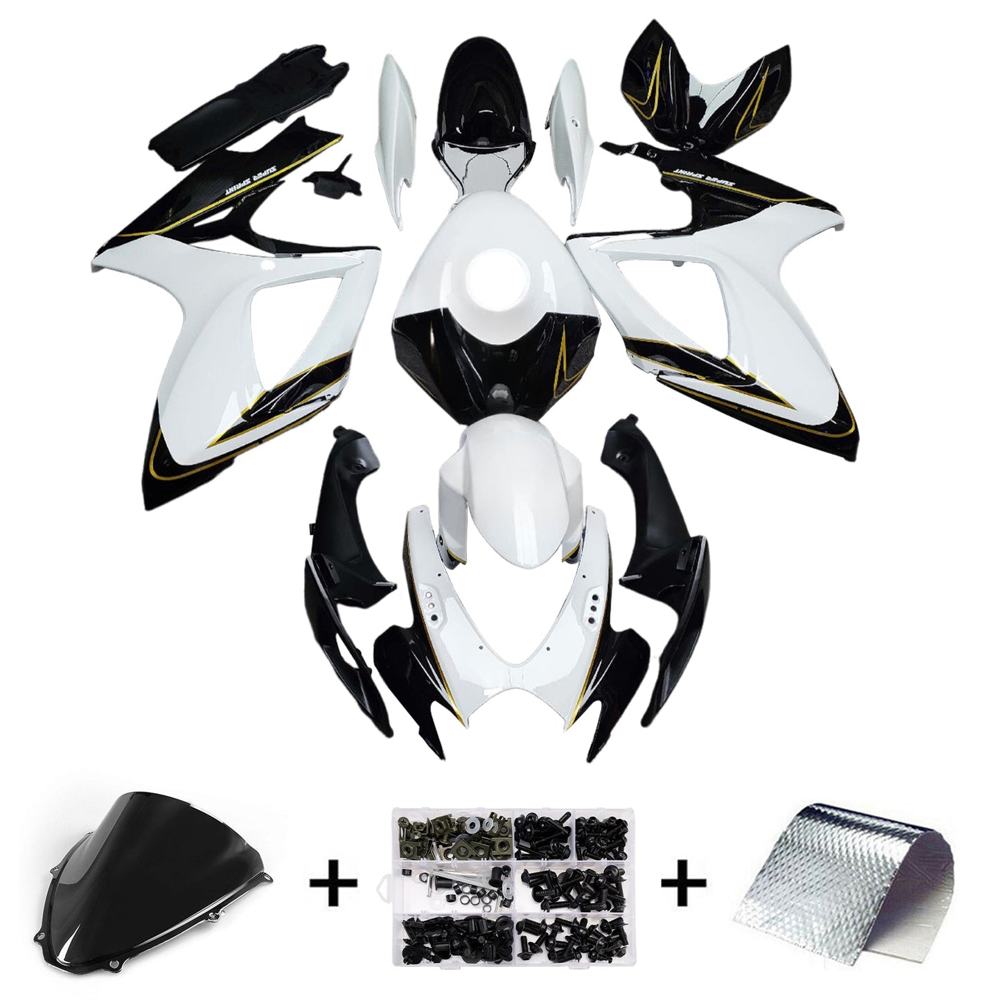 Kit carenatura iniezione plastica ABS per Suzuki GSXR 600/750 2006-2007 K6