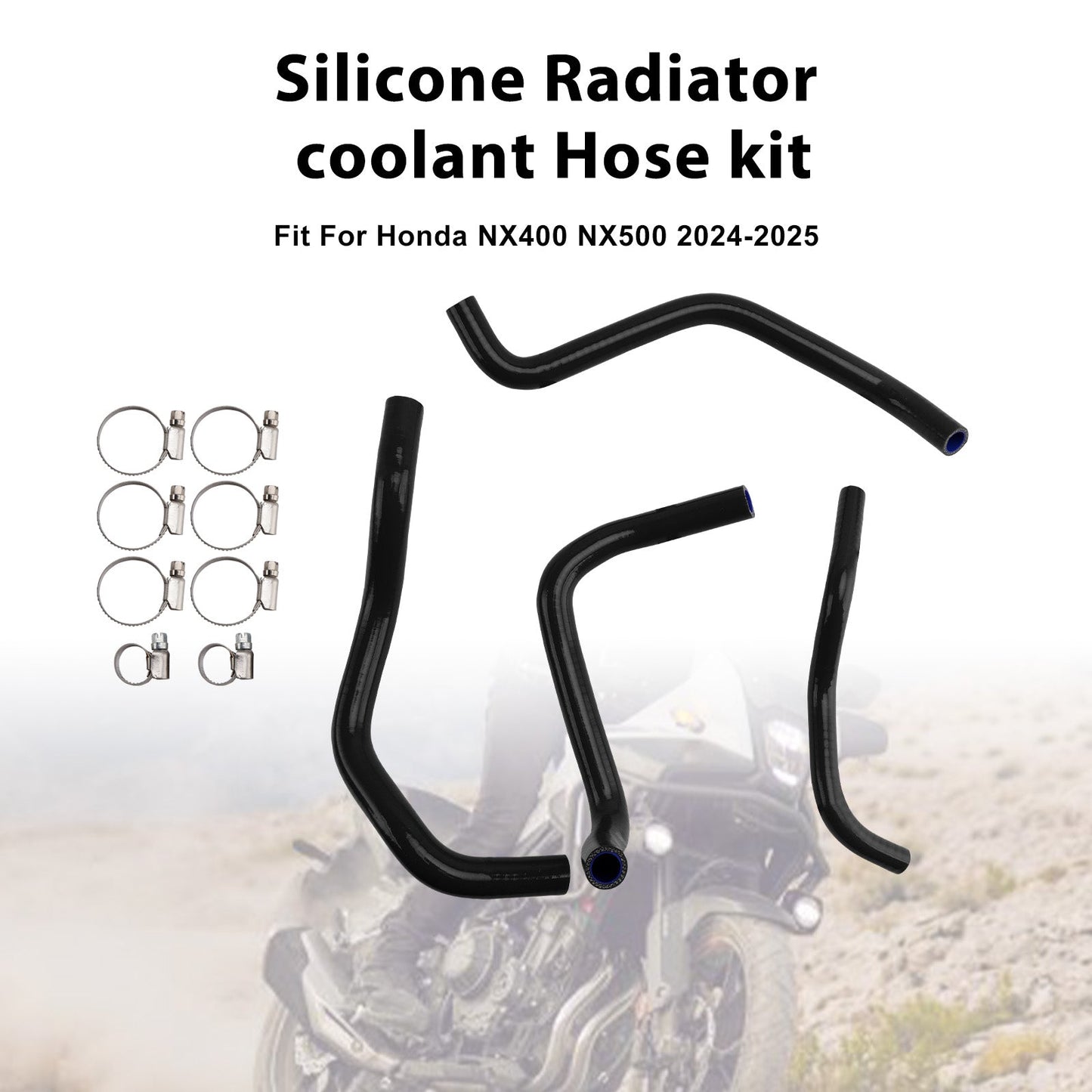 Tubo flessibile in silicone per liquido di raffreddamento del radiatore per Honda NX400 NX500 CB500 CB500F/X/R