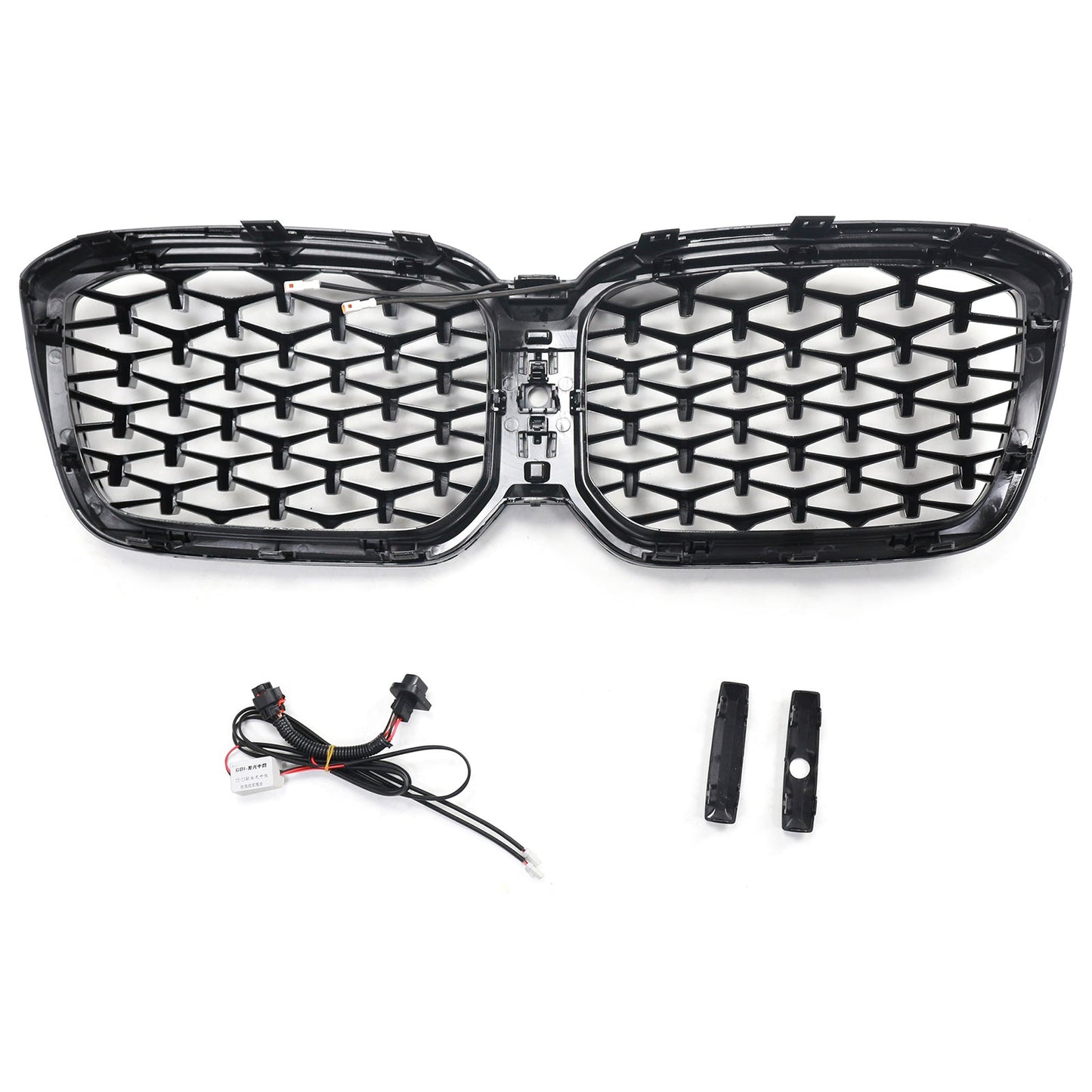 Griglia a rene per paraurti anteriore diamantata BMW X3 G01 X4 G02 2022-2025 cromata
