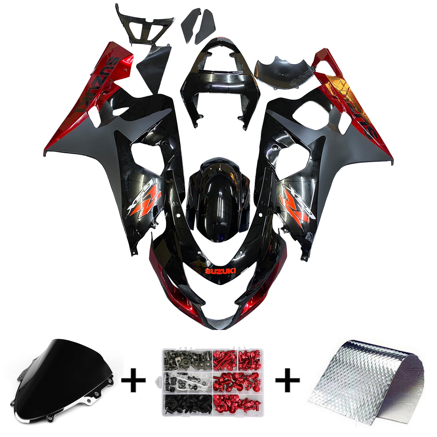 Kit carena iniezione carrozzeria plastica ABS per Suzuki GSXR 600/750 2004-2005 K4