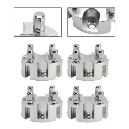 Kit distanziali per ruote Yamaha Club Car Ezgo da 2"" con cavo per carrelli da golf, dadi ruota argento