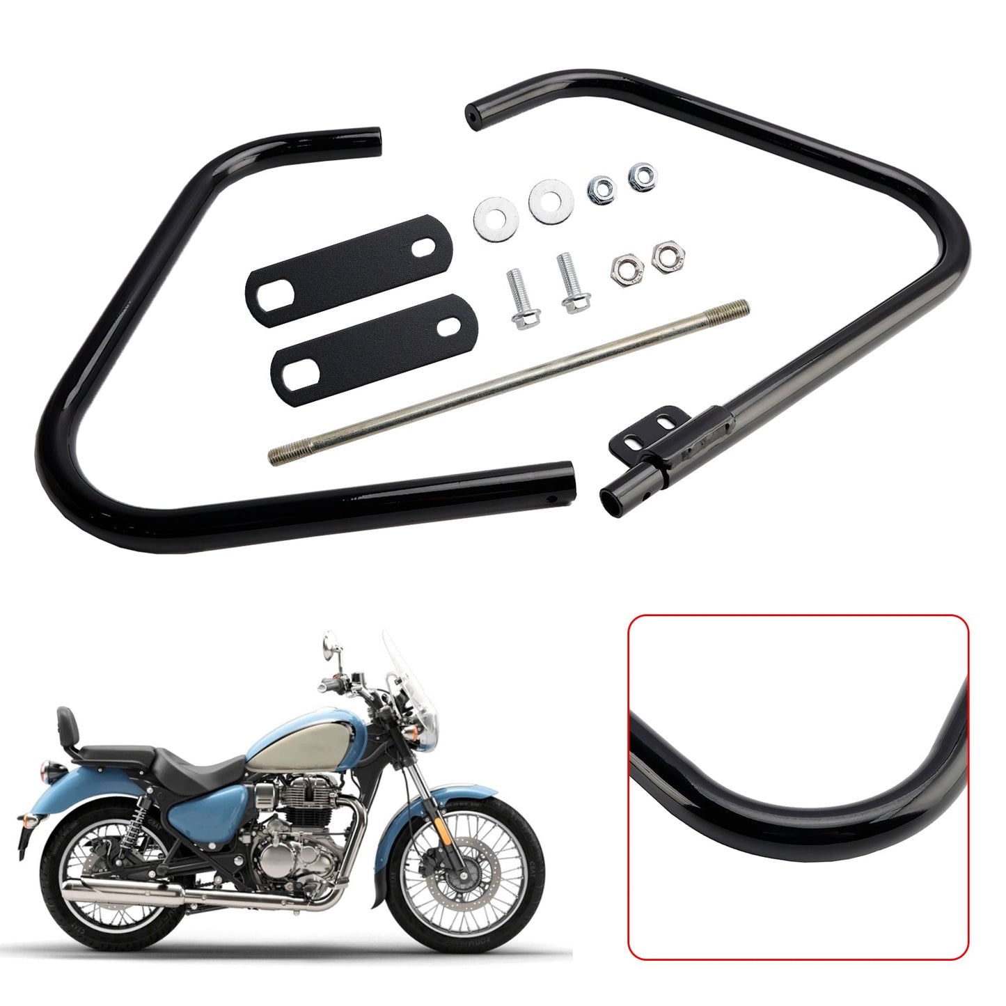 Barra di protezione motore paraurti nuova Royal Enfield Bullet 350