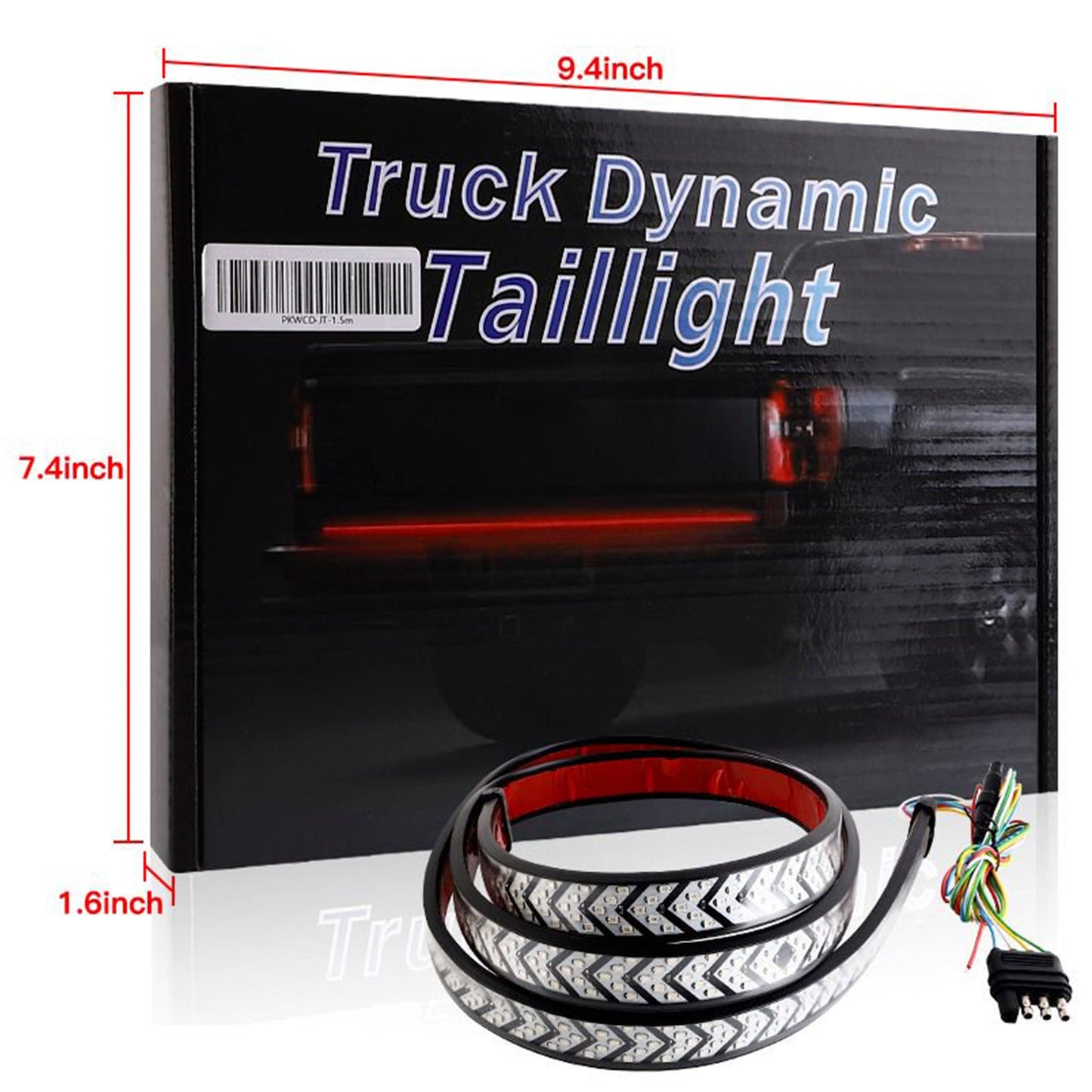 Striscia di luci posteriori a LED per auto e camion, indicatori di direzione, freccia dinamica fluente da 1,5 metri