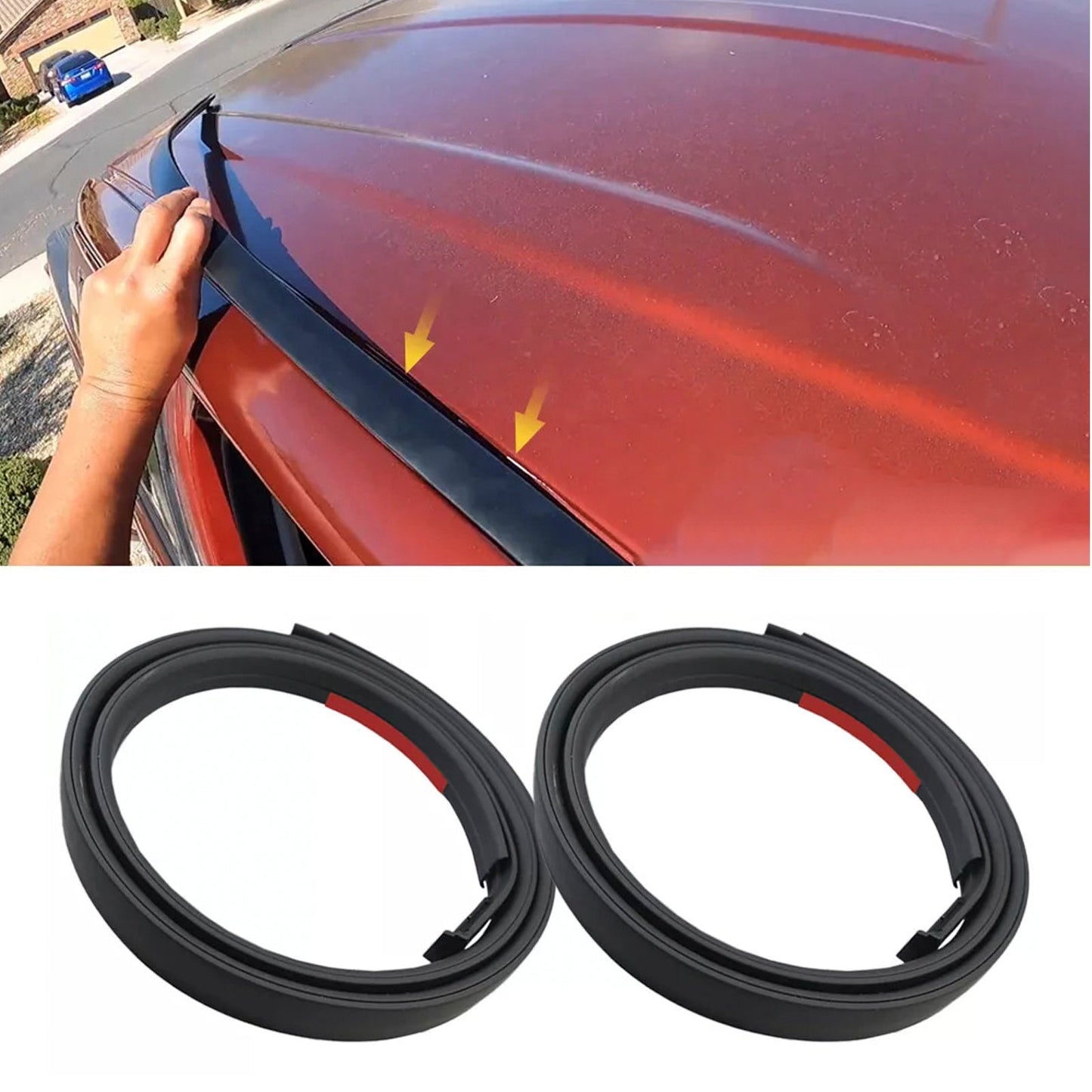 Modanatura per gocciolatoio sul tetto Toyota Tundra DOUBLE CAB 2007-2020, lato sinistro e destro, in gomma, 2 pezzi