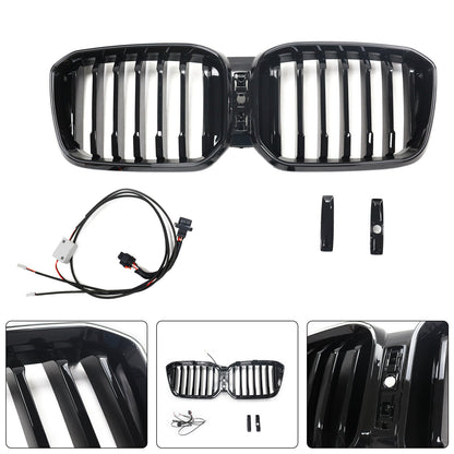 Griglia a rene paraurti anteriore nero lucido BMW X3 G01 X4 G02 2022-2025 con foro per telecamera