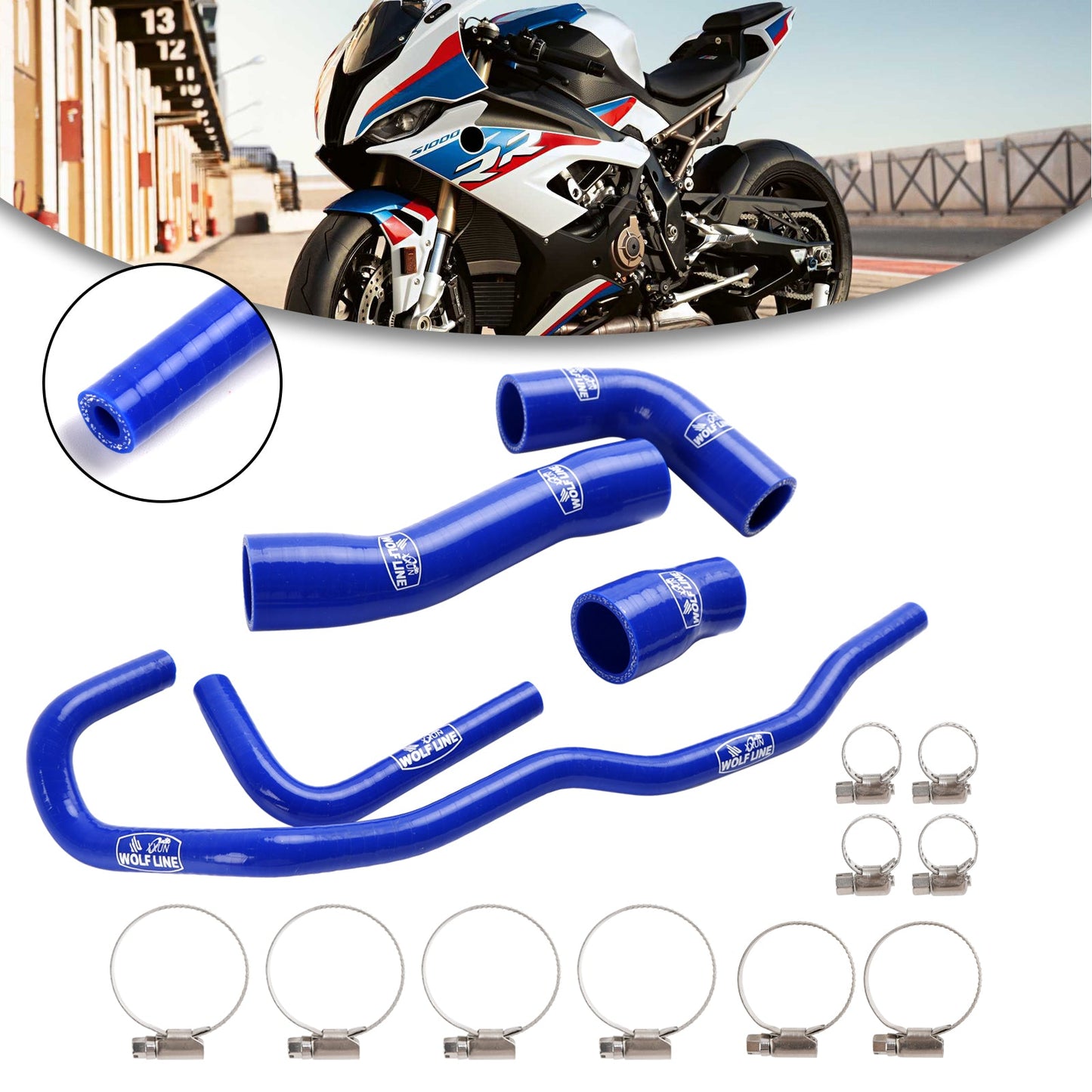Kit tubo flessibile refrigerante radiatore in silicone BMW S1000RR 2019-2023