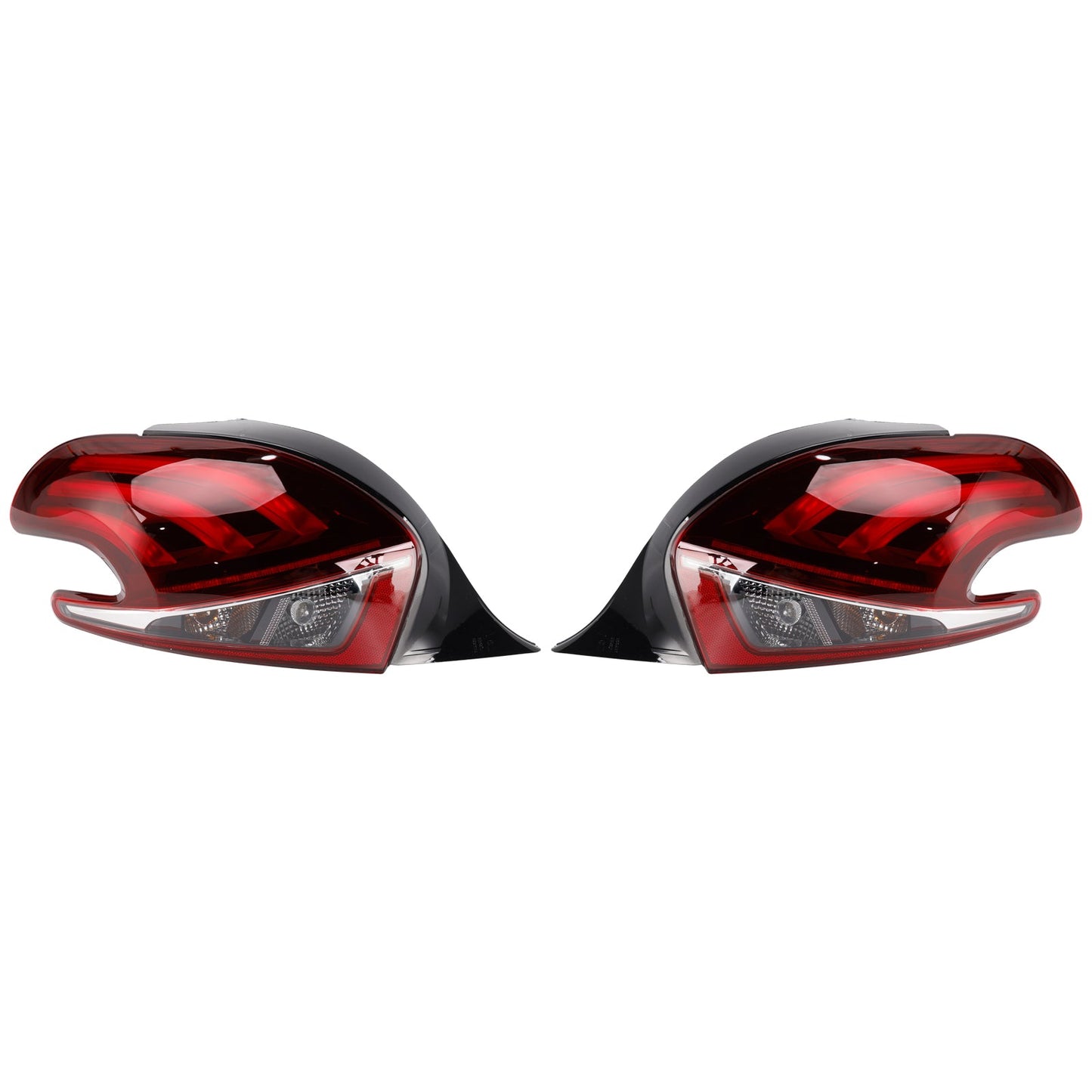 Fanali posteriori a LED sinistro e destro per Peugeot 208 (modelli restyling, 2015-2019).