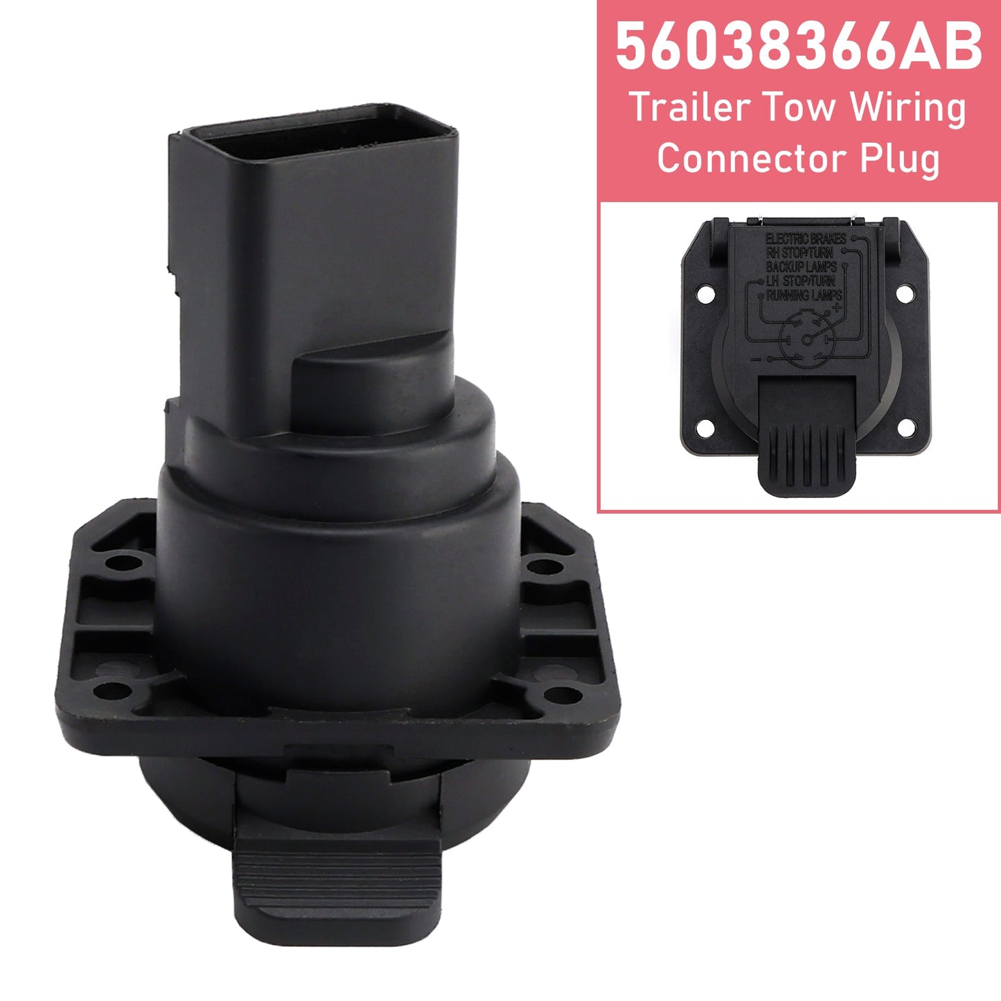 Connettore per cablaggio di traino rimorchio a 8 pin 56038366AB per Jeep Cherokee