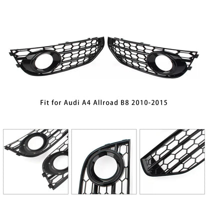 Griglia fendinebbia a nido d'ape per paraurti anteriore Audi A4 Allroad B8 2010-2015, nera