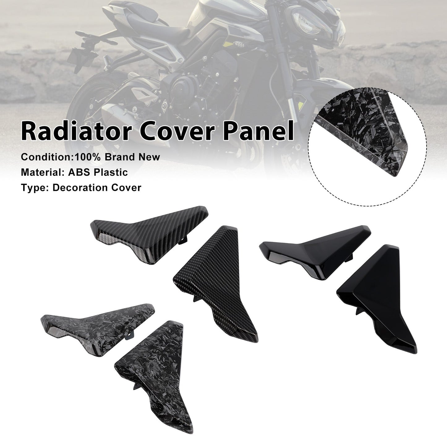 Pannelli di carenatura laterali del radiatore per Street Triple 765 R/RS 2023-2025