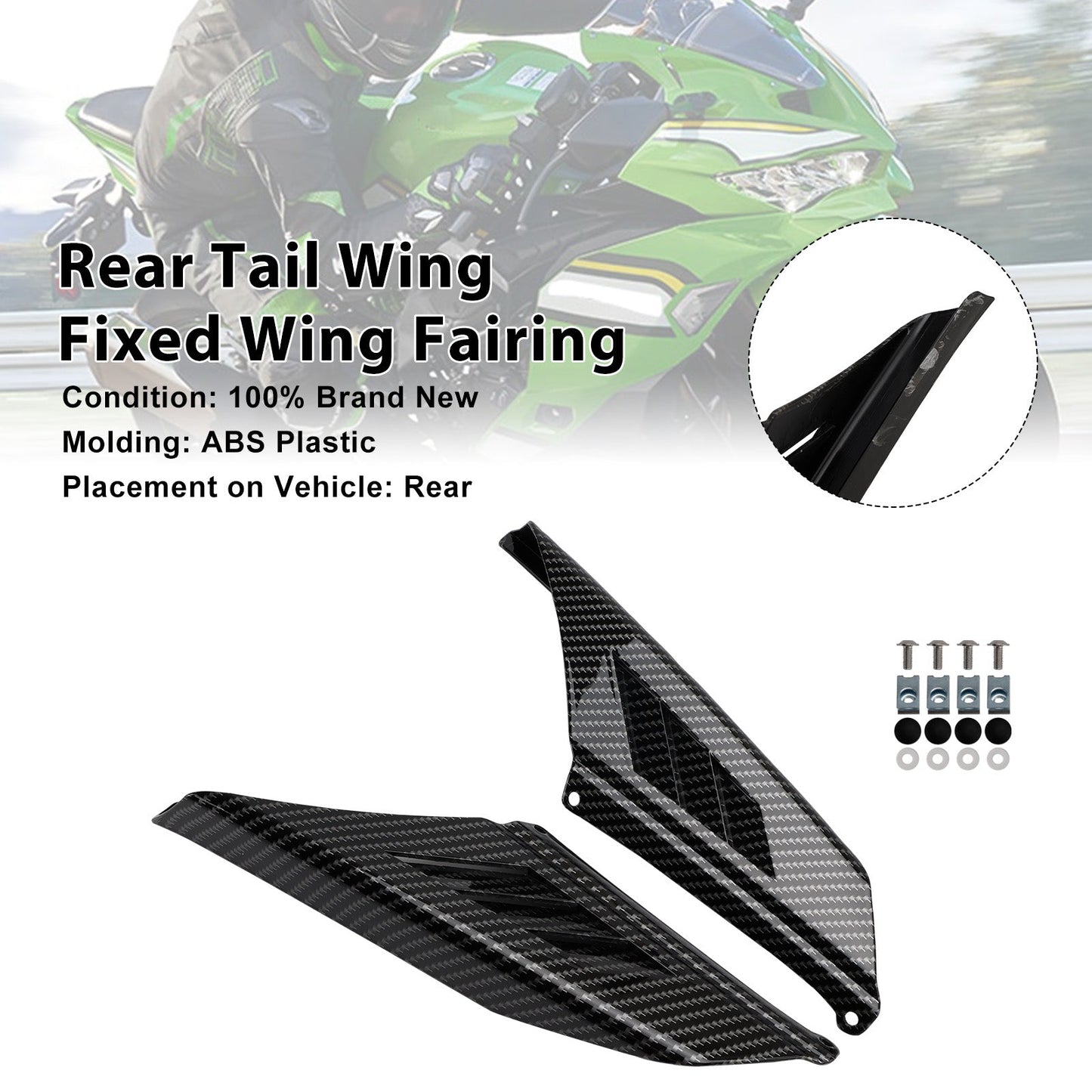 Carenatura ad ala fissa per ala posteriore Kawasaki NINJA ZX-4R ZX-4RR 2023-2025
