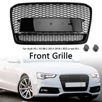 Per Audi A5 S5 B8.5 2013-2016 RS5 Stile Griglia paraurti anteriore a nido d'ape