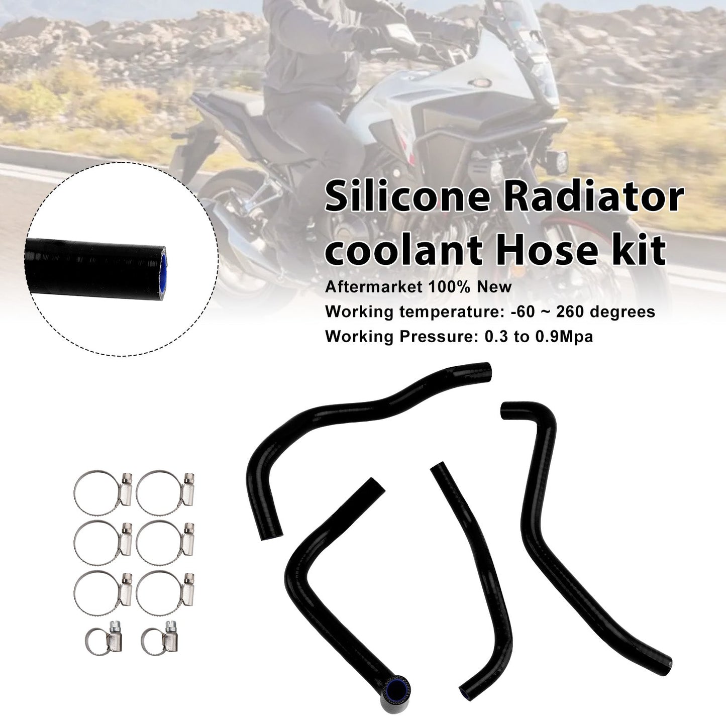 Tubo flessibile in silicone per il liquido di raffreddamento del radiatore della Honda CB500 Hornet 2024-2025