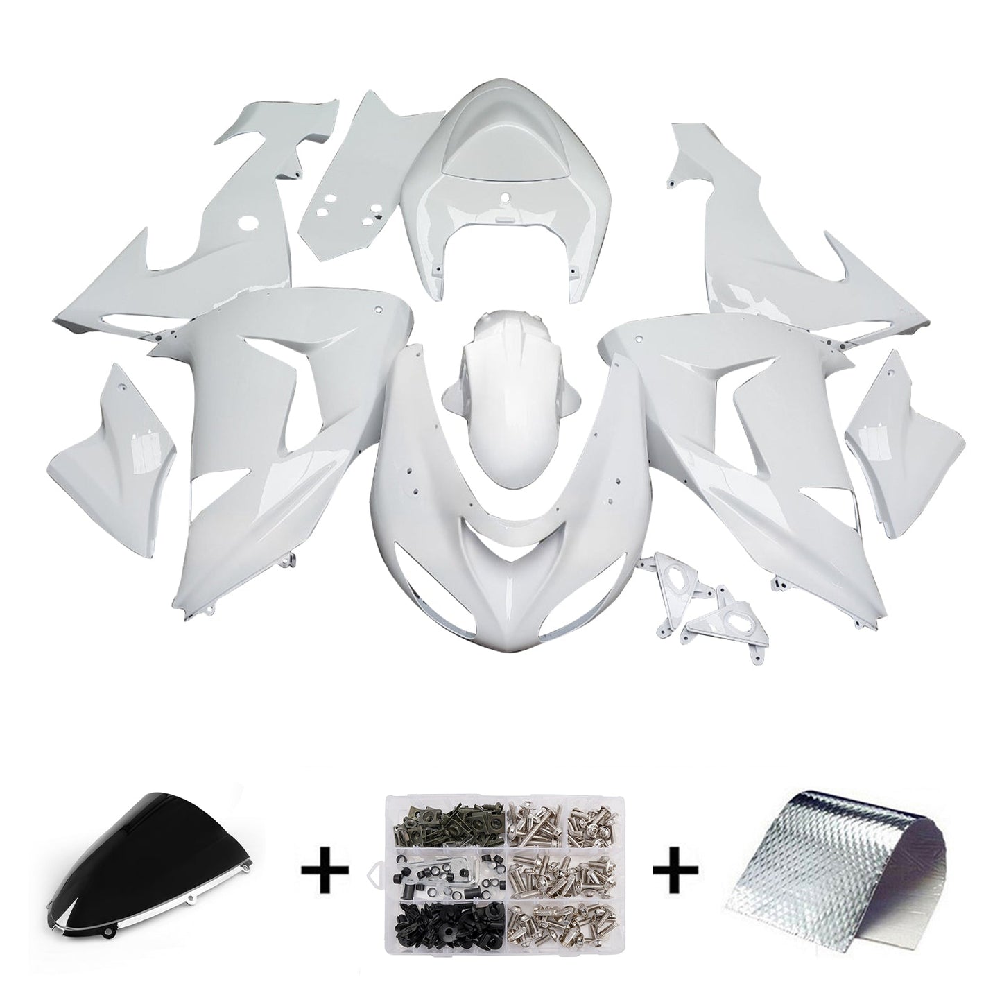 Kit carenatura iniezione in plastica ABS adatto per Kawasaki ZX10R 2006-2007