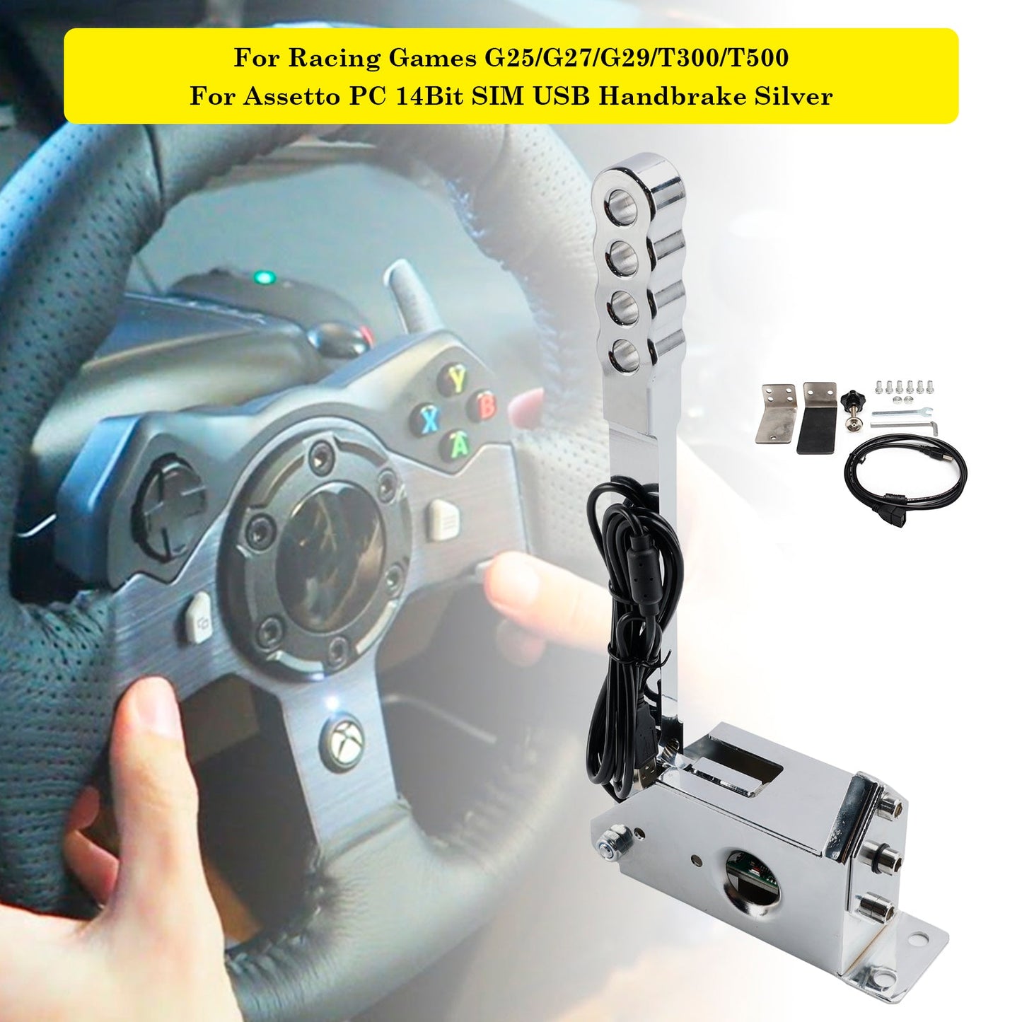 Per giochi di corse G25/G27/G29/T300/T500 Per Assetto PC 14Bit SIM USB Handbrake