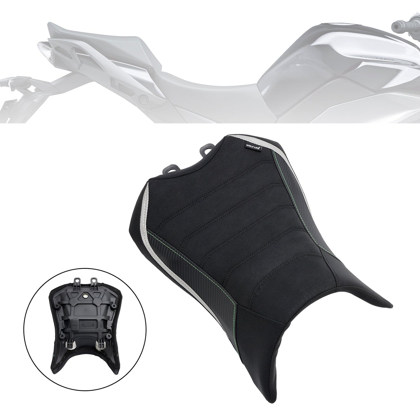 Cuscino del driver del sedile anteriore Raider PU FIT PER KAWASAKI NINJA 1000SX 22-23