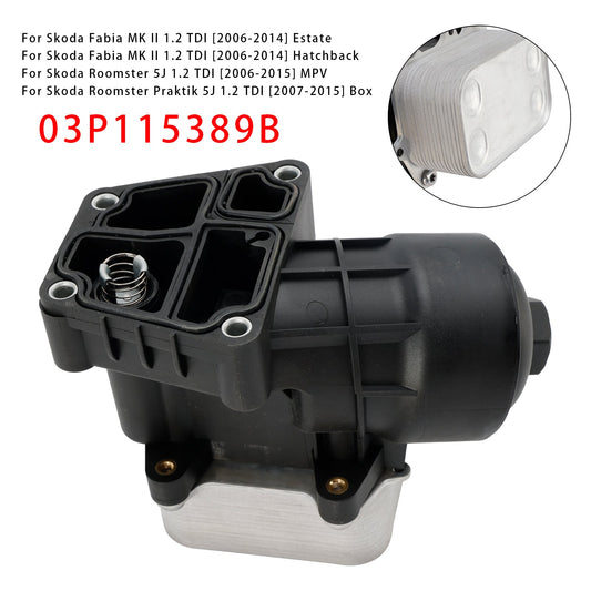 Alloggiamento filtro olio Radiatore olio per Skoda Roomster Seat Ibiza VW Polo 1.2 TDI