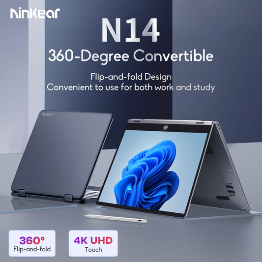 Laptop Ninkear N14 touchscreen 4K da 14 pollici Notebook DDR4 16 GB + 1 TB SSD