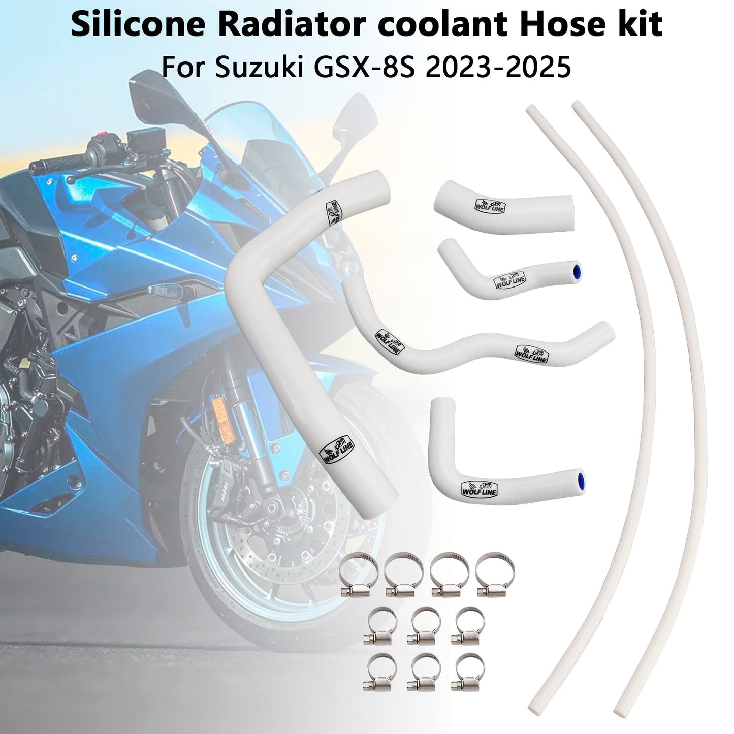 Tubo flessibile del liquido di raffreddamento del radiatore in silicone Suzuki GSX-8S 2023-2025