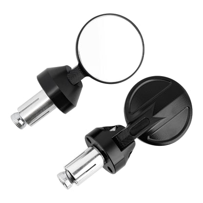 MINI SPECCHIETTI MANUBRIO BAR END SET D=35MM NERO PER PIAGGIO / VESPA