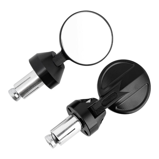 MINI SPECCHIETTI MANUBRIO BAR END SET D=35MM NERO PER PIAGGIO / VESPA