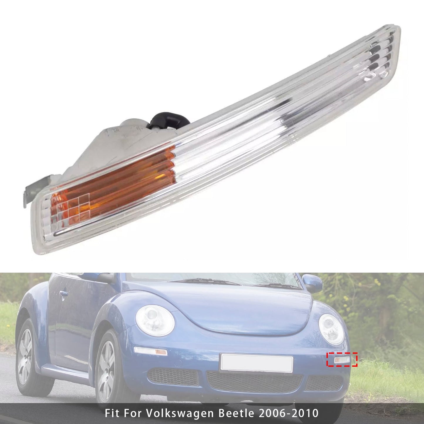 Volkswagen Maggiolino 2006-2010, 1 pezzo, luce di direzione sinistra per paraurti anteriore, 1C0953041R