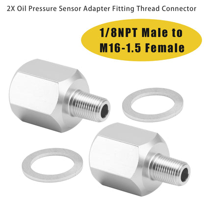 Connettore filettato adattatore sensore pressione olio maschio 1/8NPT a femmina M16-1,5