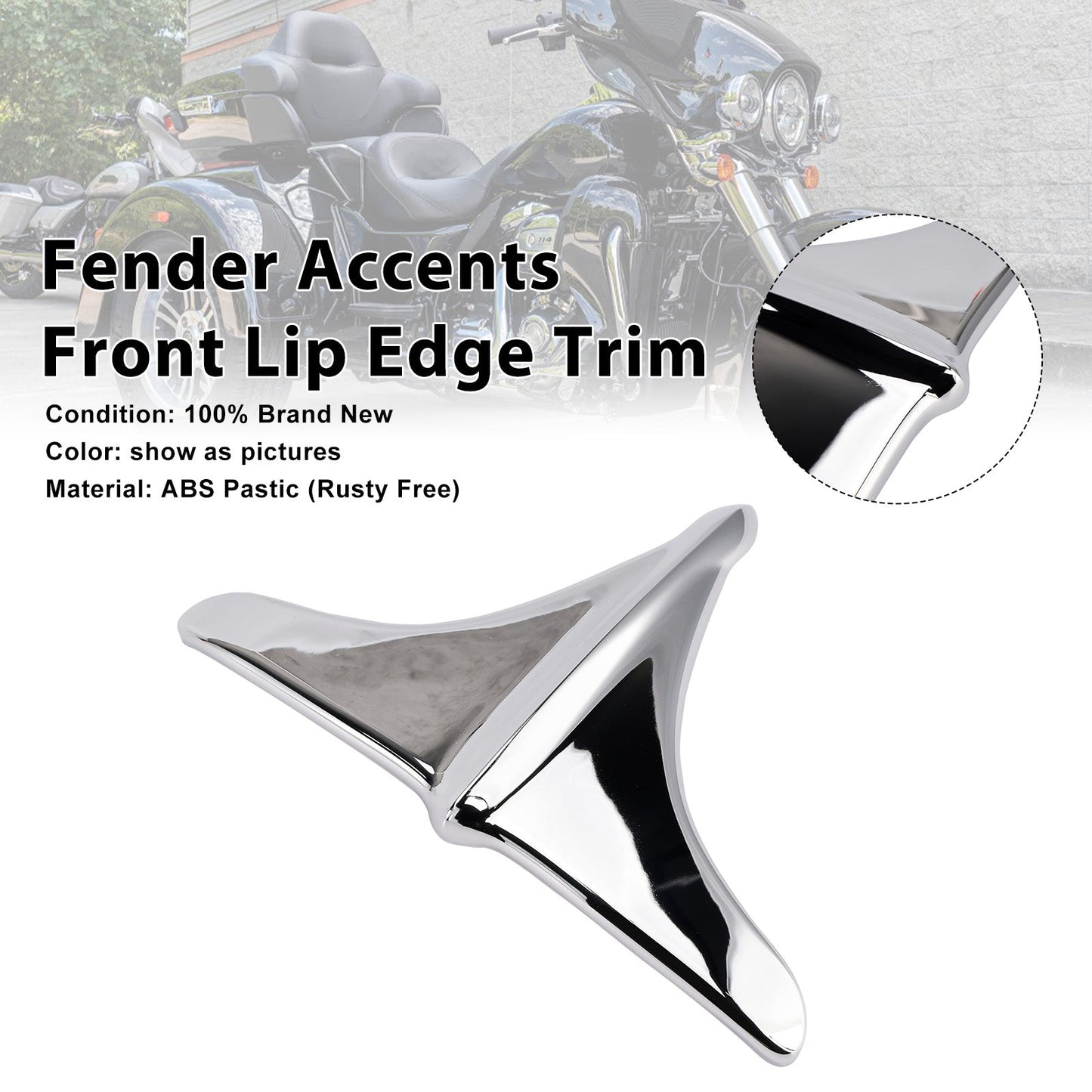 Dettagli in ABS per parafango posteriore e profilo del bordo anteriore per Street Tri Glide 2009-2023