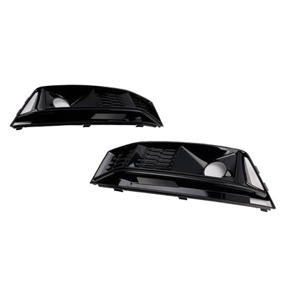 Griglia fendinebbia paraurti anteriore nera per Audi A4 B9 S4 2016-2019 (2 pezzi)