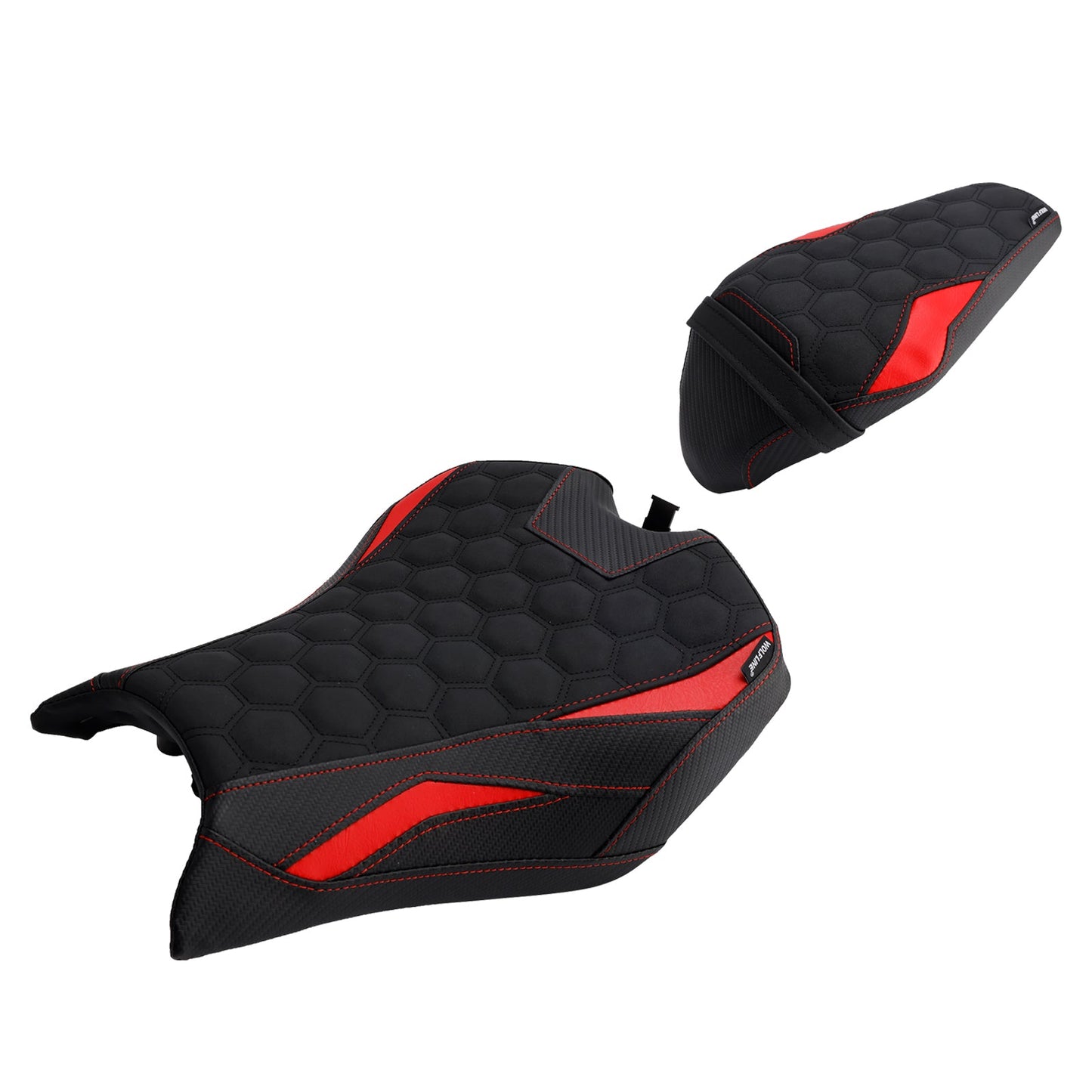 2025 - Kit cuscini passeggero anteriore e posteriore Raider per Kawasaki Z900 Zr900-F, colore rosso.