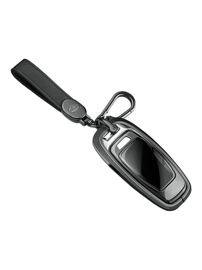 Custodia per chiave auto in TPU nero in lega di alluminio con fibbia per Audi a6l a4l a3