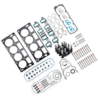 Kit bulloni guarnizione testata punterie NON AFM per Chevrolet Silverado 1500 6.2L 6162CC 376CID V8 FLEX OHV (16 valvole) 2009-2013 12648846