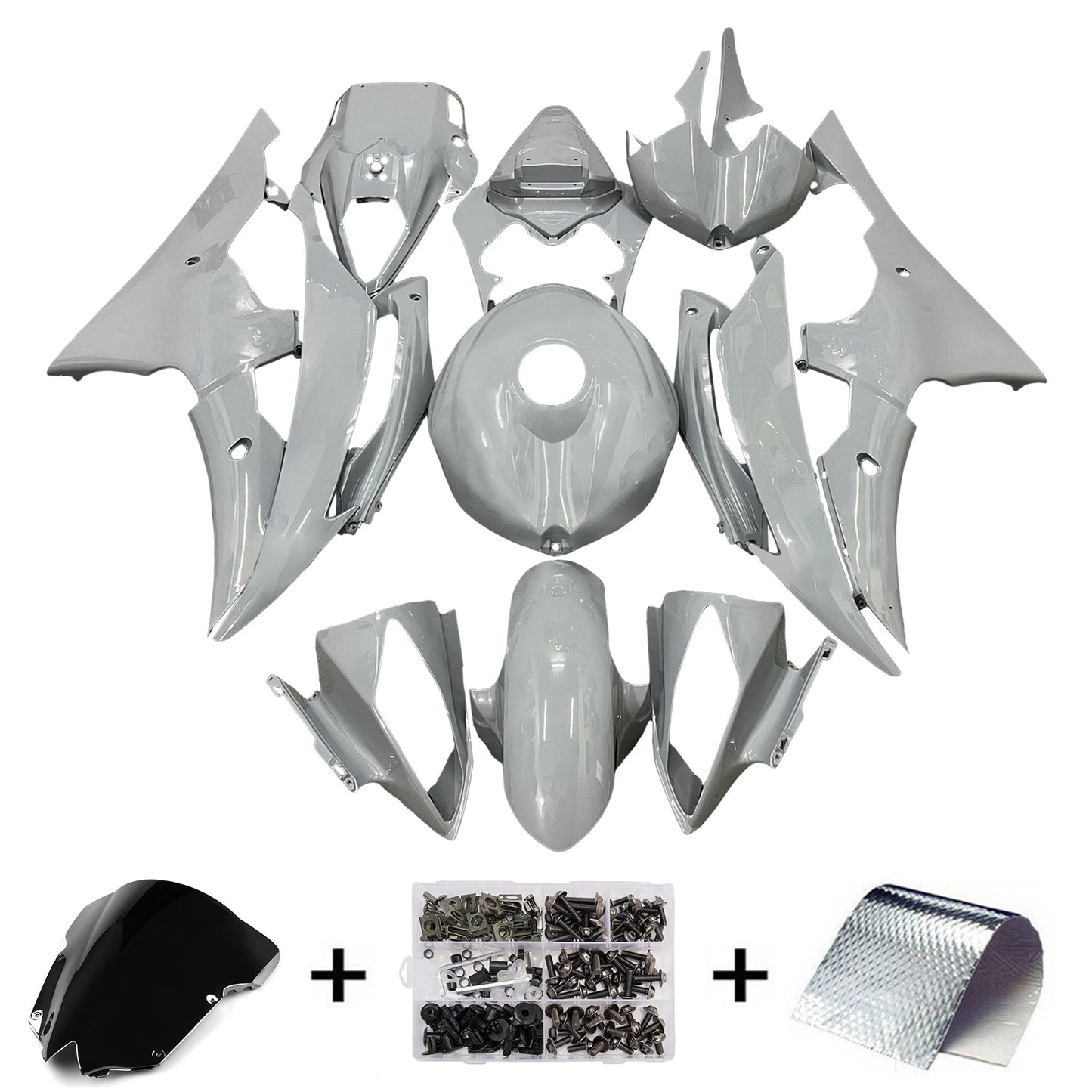 Kit carenatura iniezione plastica ABS per Yamaha YZFR6 YZF-R6 2008-2016