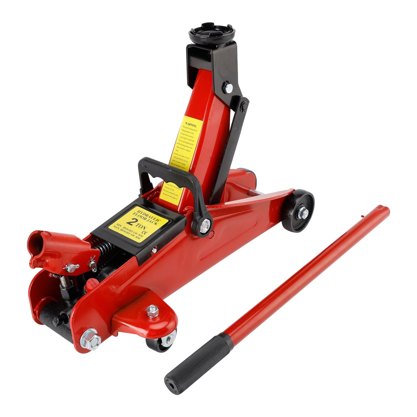 Cric da pavimento a basso profilo, 2 tonnellate (4400 libbre), altezza di sollevamento 5,31""-12,8""