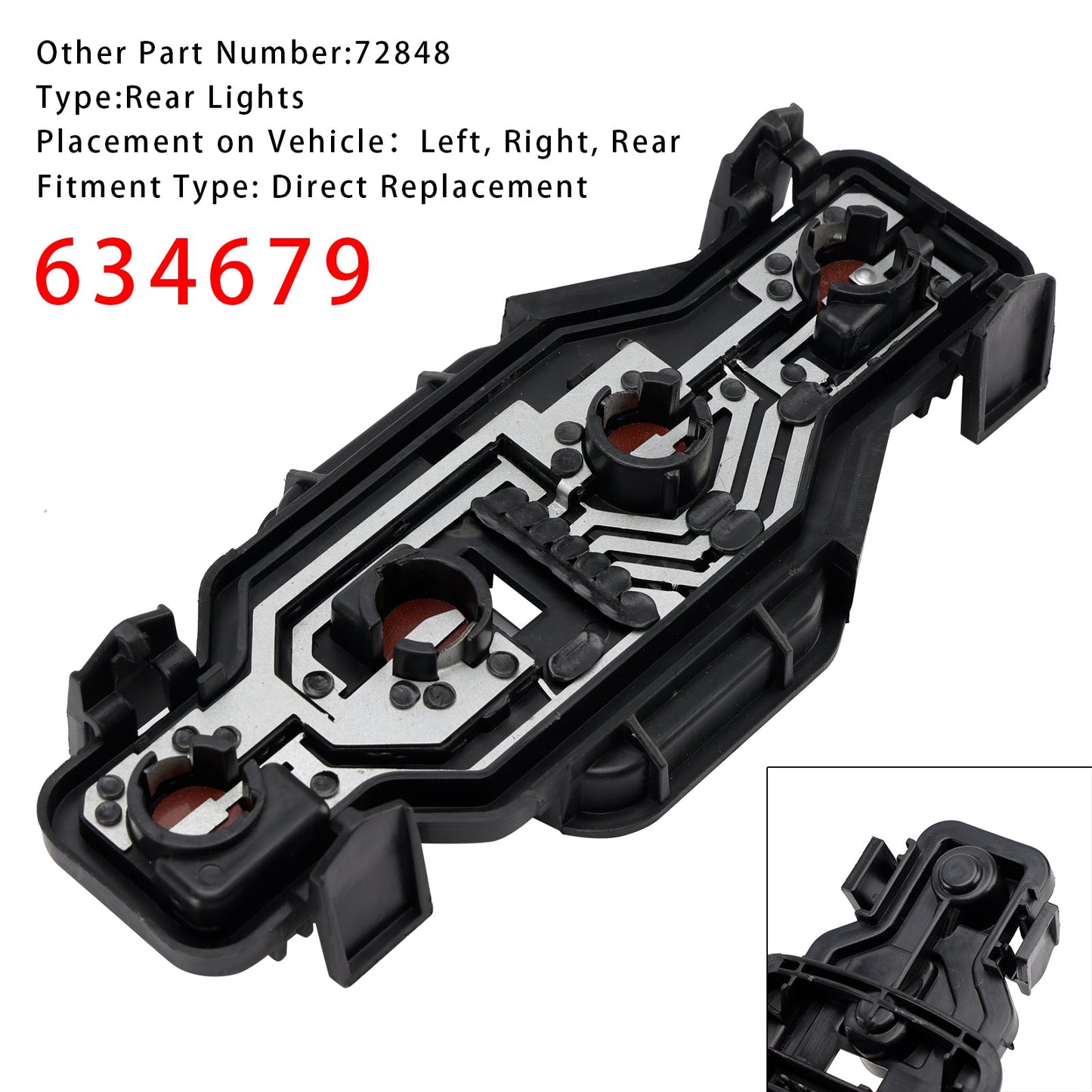 Portalampada luce posteriore 634679 per CITROEN BERLINGO PEUGEOT PARTNER
