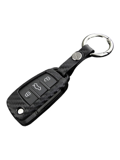 Custodia in pelle e silicone per chiave auto con fibbia per Audi