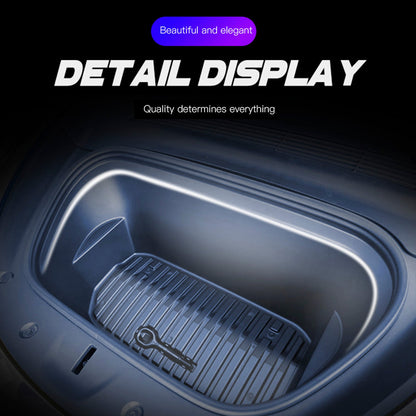 Striscia luminosa a LED per atmosfera ambientale del bagagliaio anteriore bianca per Tesla Model 3/Y/S/X 2021-2024